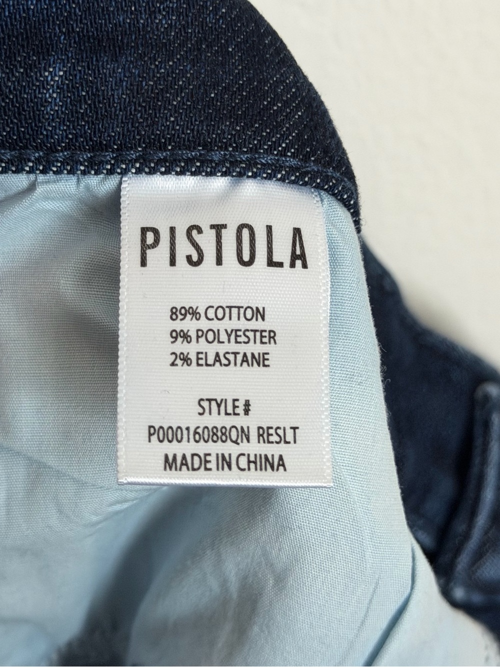 Pistola Lennon High Rise Boot Jean Raw Hem Dark Wash Blue Women Size 31 - Picture 10 of 10